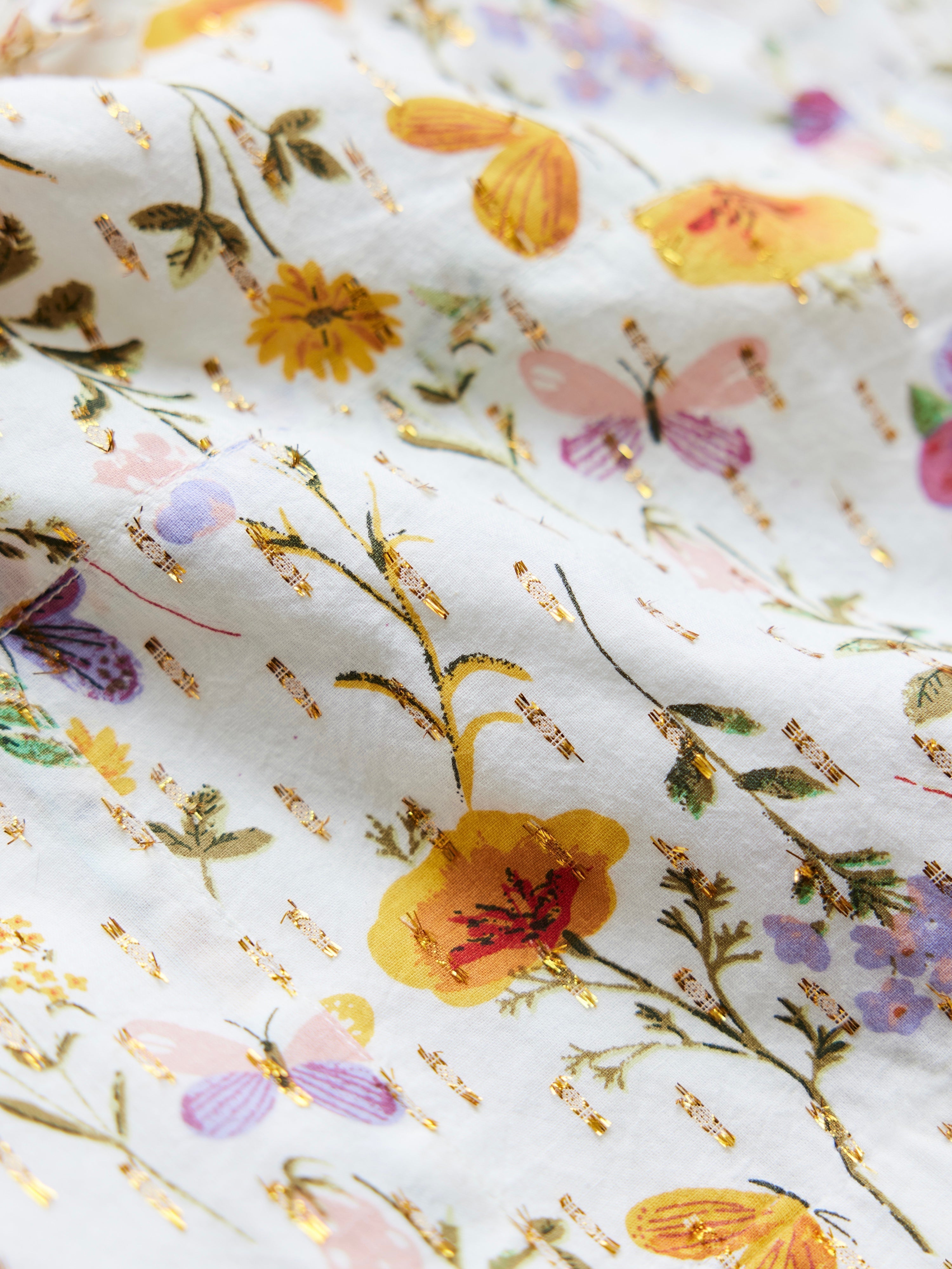 Emma Tiered Dress - Alabaster Multicolor Floral