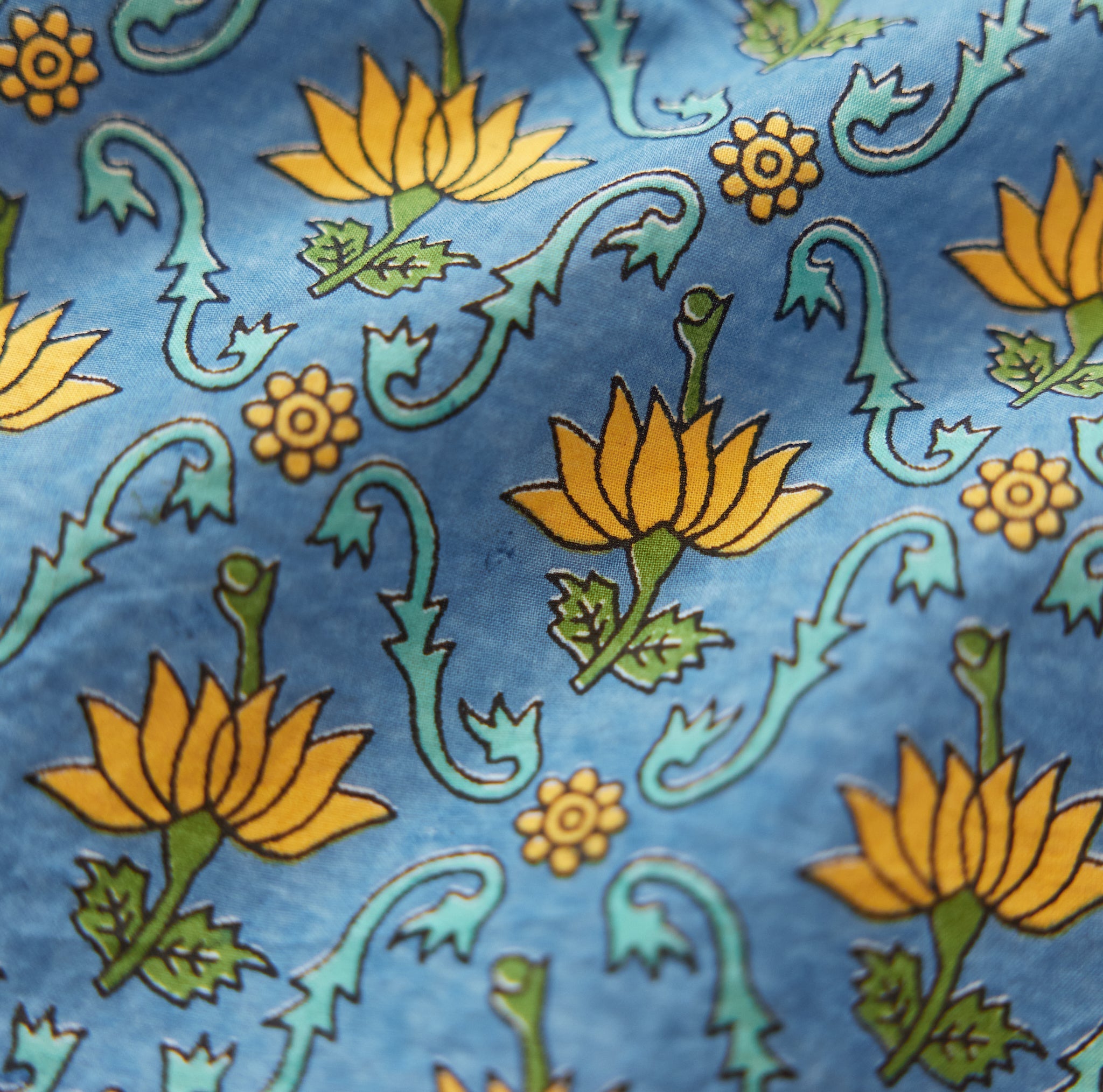 Sandy Flare Hem Skirt - Lapis & Laguna Floral print